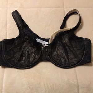 44DD black Lane Bryant Cacique Modern Lace Bra